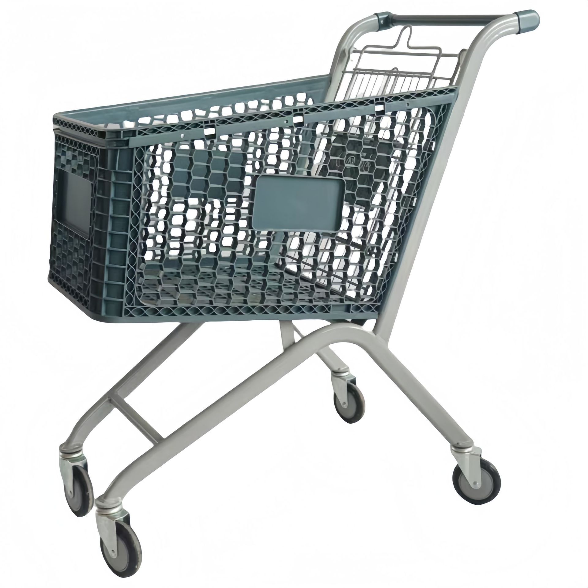 Carrito de compras de plástico para supermercado, carrito de compras para cadena de tiendas, carrito de mano para adultos en centros comerciales, gran capacidad para uso doméstico.