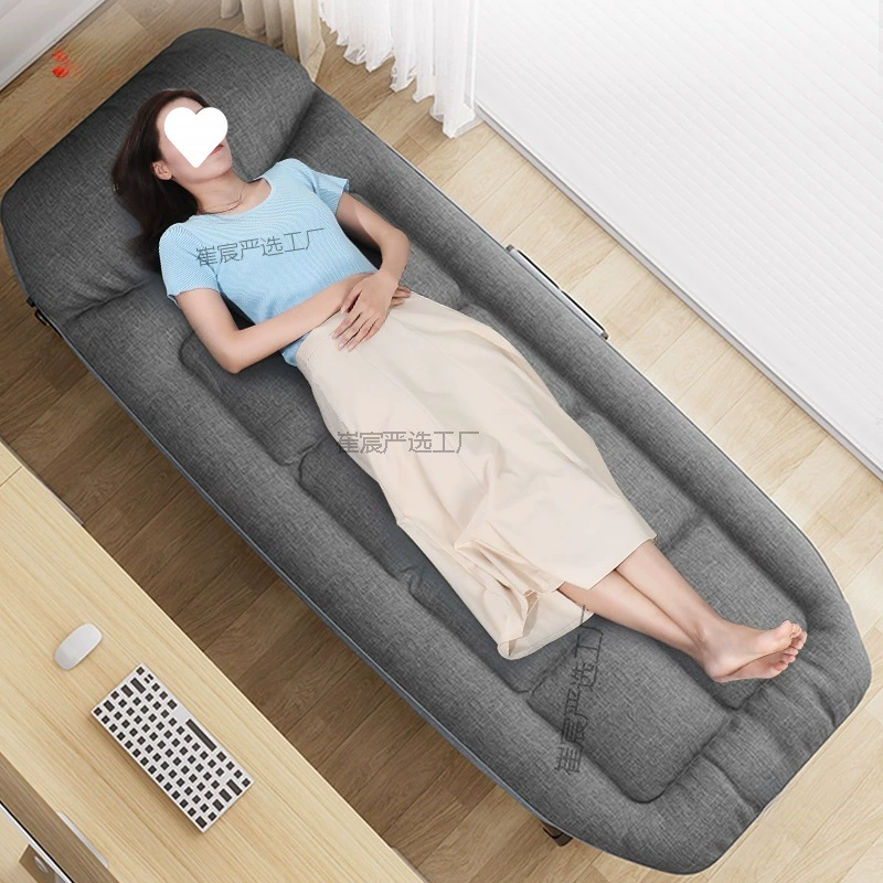 Кресло для отдыха, раскладная кровать для обеденного перерыва, простая односпальная офисная кровать, портативный многофункциональный матрас, все в одном.