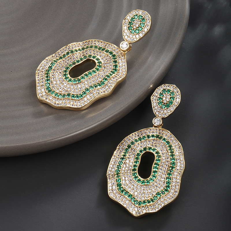 Pendientes de aleación de cobre Xuping con circonita, artesanía pesada, de verano, sensación alta, minoritario, lujo ligero, retro, elegante, para mujer