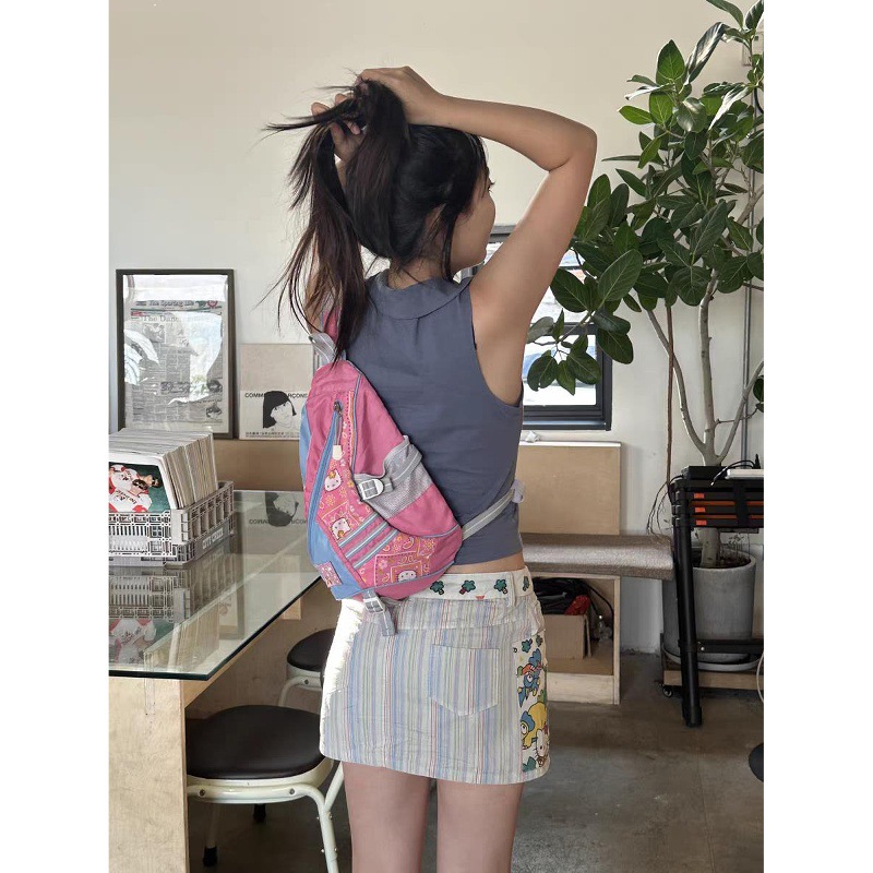Vintage remake retro shoulder bag/crossbody bag/arrow bag, Y2K cute little bag for hot girls.