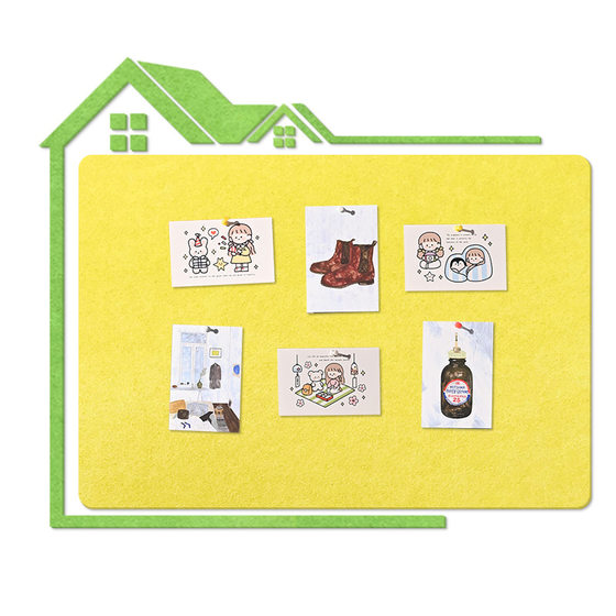 No-Hurt Wall Felt Board Wall Stickers Punch-Free Photo Wall Photo Frame Combination Message Board Bulletin Board Children's Works Display