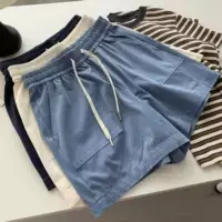 Джинсовые шорты из лиоцелла Tencel, женские свободные повседневные брюки трапециевидной формы с высокой талией в стиле ретро, тонкие летние брюки