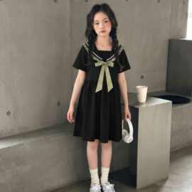 学院风女童连衣裙夏装2026新款儿童时尚高级感裙子夏装女孩公主裙