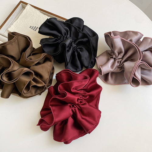 赵露思同款四层花苞褶皱大肠发圈法式高级感发绳扎头发皮筋发饰女