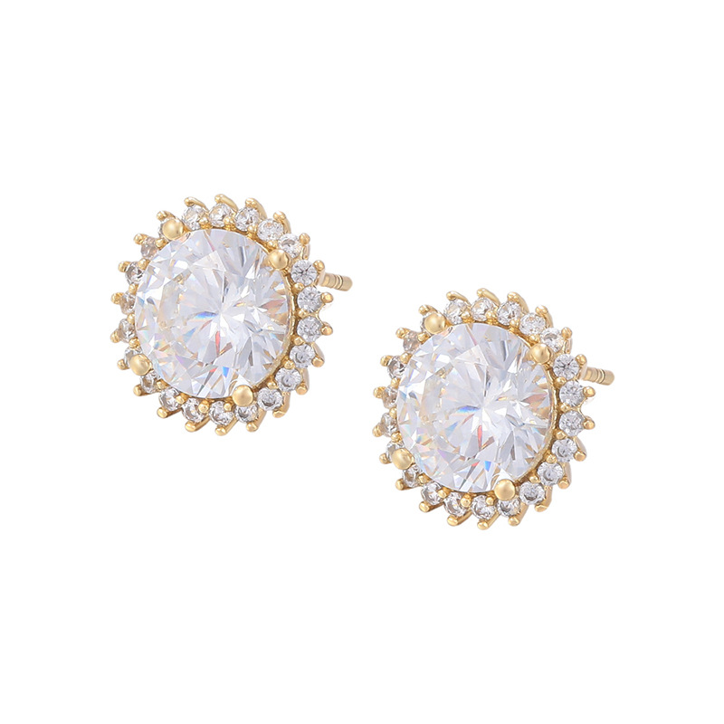 Pendientes de Girasol de Aleación de Cobre para Mujer image 6