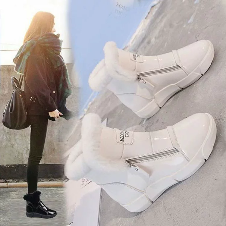 Новые осенние и зимние дикие удобные теплые и бархатные толстые и короткие нескользящие снежные сапоги модная женская обувь хлопчатобумажная обувь для внешней торговли