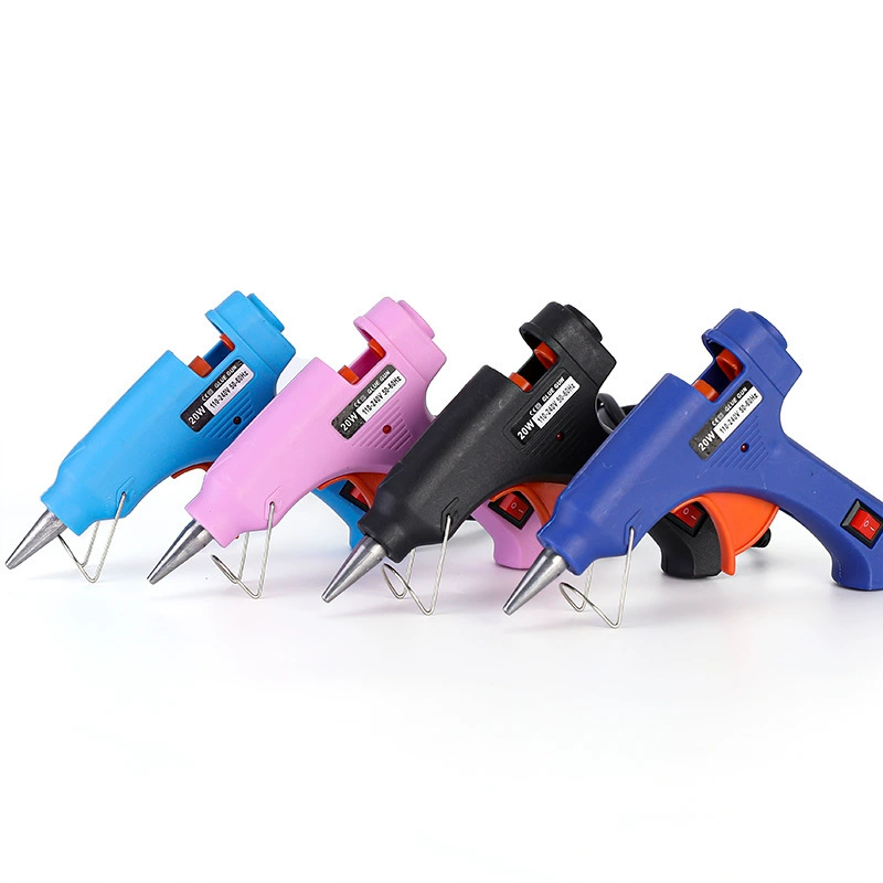Пистолет для термоплавкого клея ручной работы, бытовой пистолет для горячего клея, клеевая палочка 20 Вт/7 мм, пластиковый сварочный пистолет, пистолет для термоплавкого клея, клеевой пистолет
