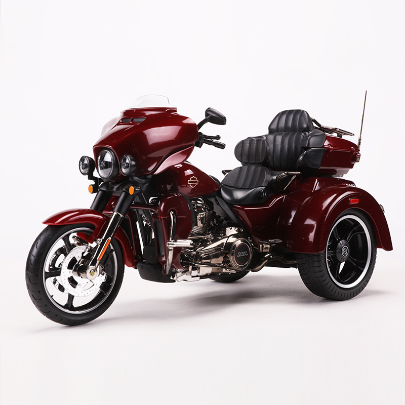 Meichi figure 1:12 Harley motorcycle 2021CVO Tri Glide three-wheeled motorcycle simulation motorcycle model