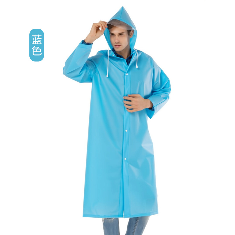 Impermeable Largo para Adultos de EVA, Reutilizable, para Exteriores y Viajes