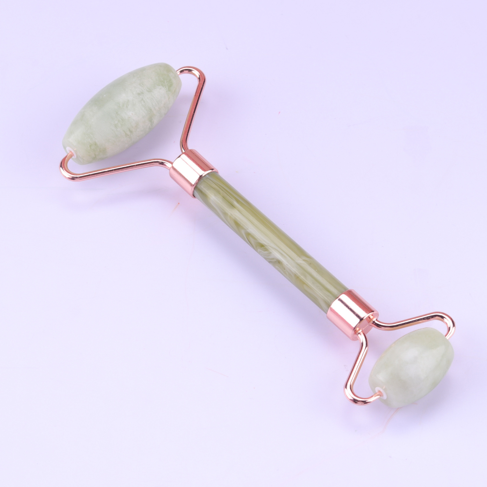 Fuente de la fábrica moneda facial masajeador corporal Jade Rosa cristal masaje facial rodillo masaje belleza palo artefacto