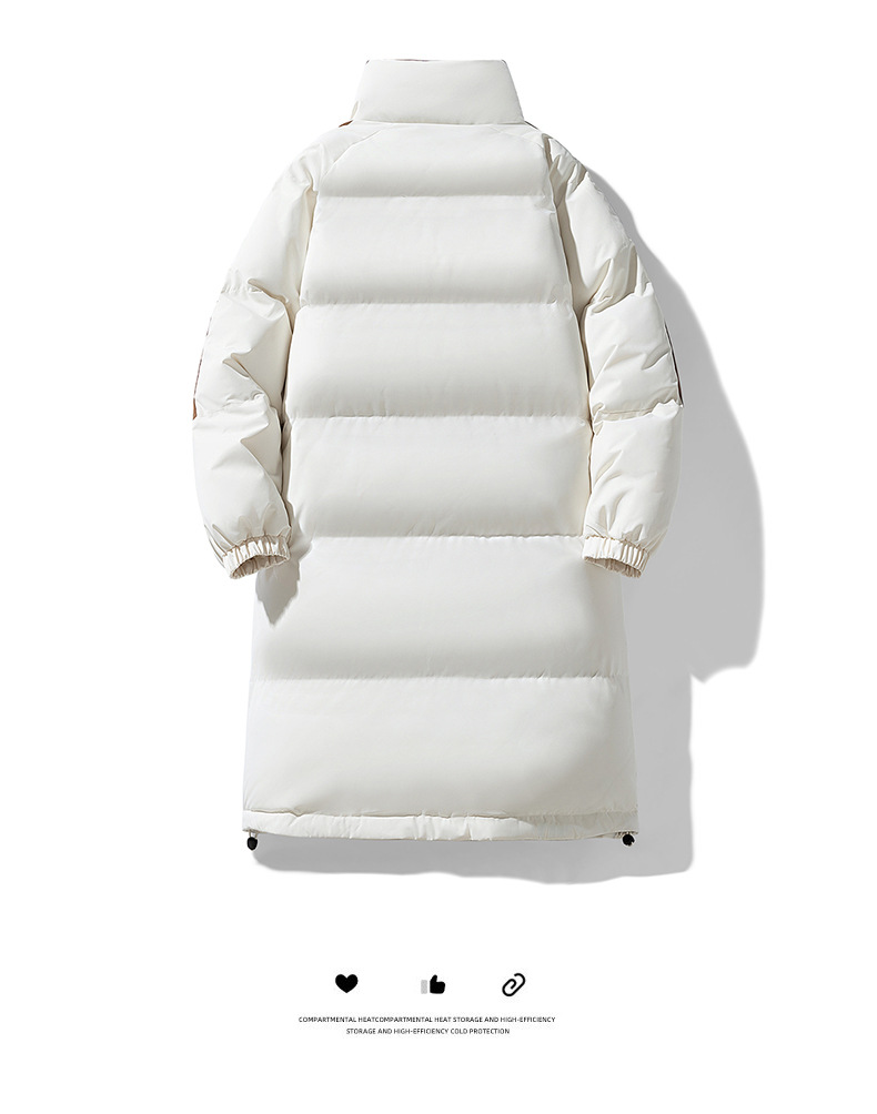 Winter Padded Longline Down Jacket For Men And Women Windproof_voghion.com
