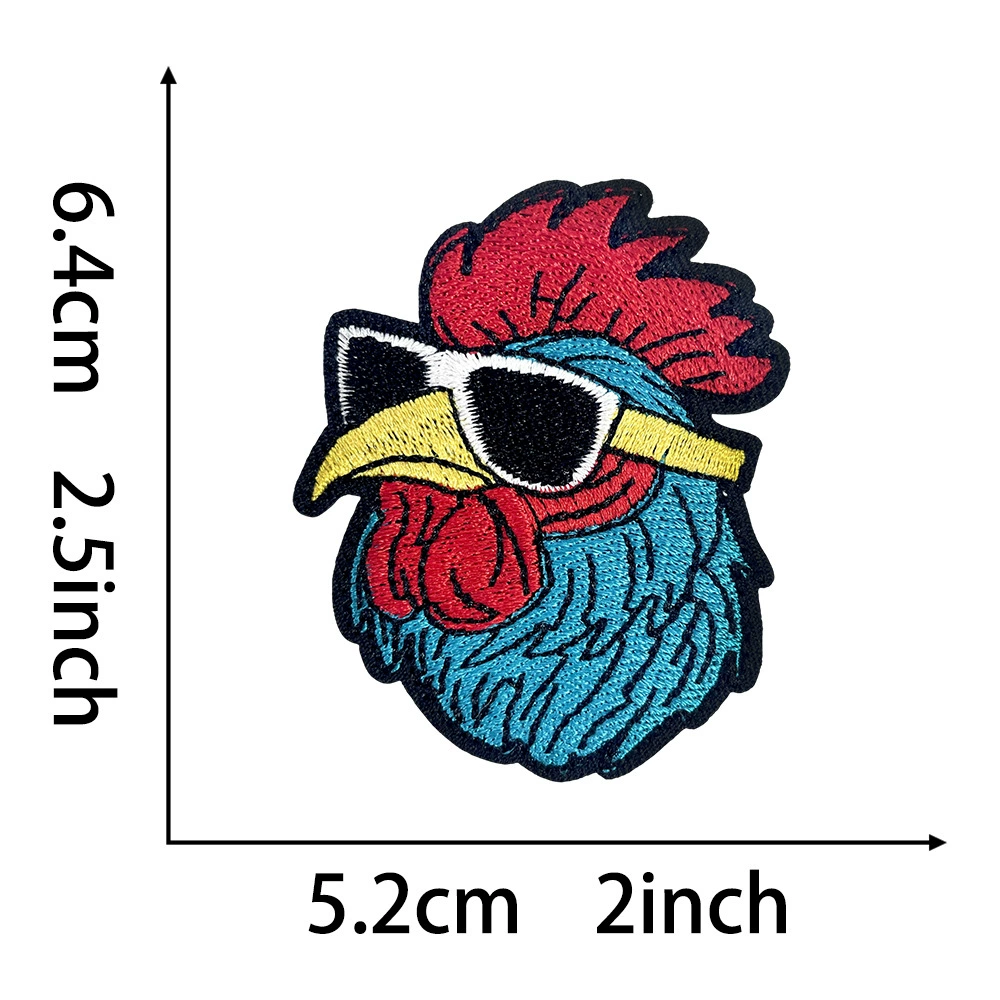 Embroidered Patch Set — Summer Beach & Surf Motifs, Assorted Designs, 6.3×5.1 cm