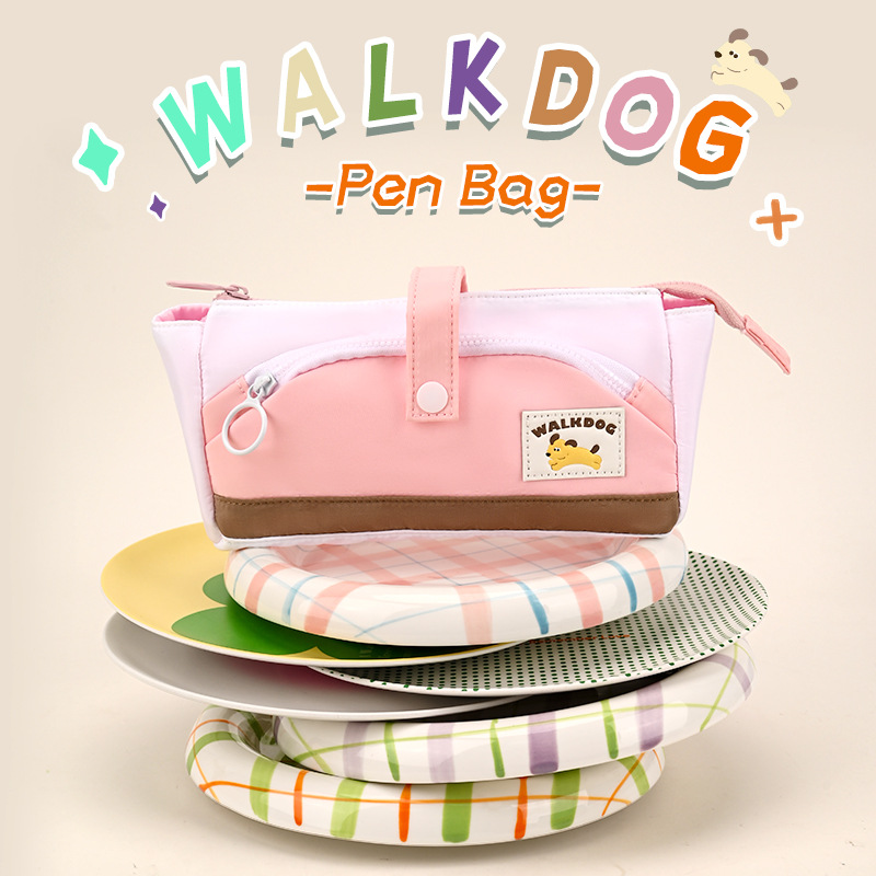 Bolsas de lápiz de gran capacidad, leche encantadora, bolsas de lápiz de alto valor facial, bolsas de papelería, bolsas de papelería resistentes a la suciedad, al por mayor