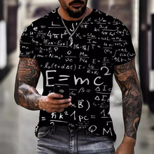 春夏外贸跨境热卖时尚抽象T恤3D数码印花短袖主板个性男女同款潮