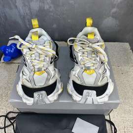 欧洲站网布圆头系带休闲鞋老爹鞋男女百搭厚底网红做旧巴黎运动鞋