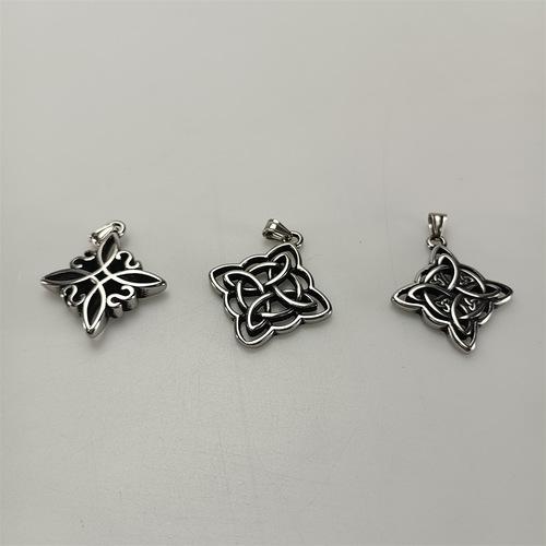 Summer E-commerce Rustic Vintage Celtic Knot Necklace Endless Love Recycled Knot Titanium Steel Pendant