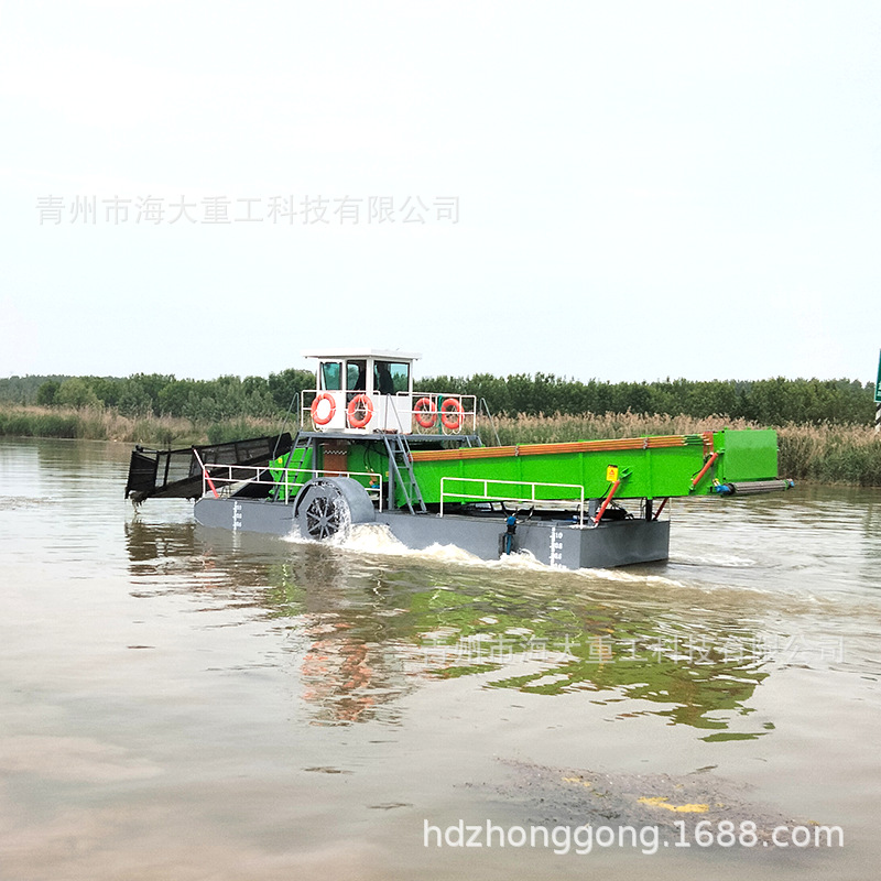 水草清理收割船 水生植物收割打捞机械 捞草船生产厂家 打捞船