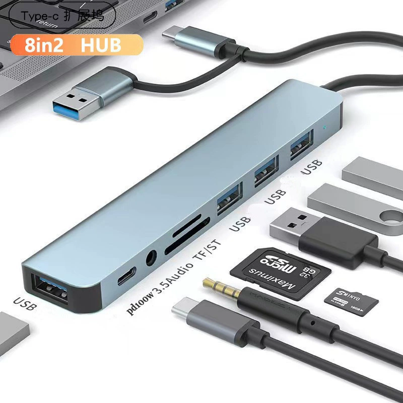 Кросс-борд Huawei Type-C восьми в одном расширительная док-станция USB мультимультитул ноутбук двойной интерфейс сплиттер