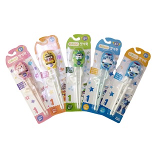 Korea EDISON/EDISON police car series Children learning chopsticks baby student training chopsticks-four colors