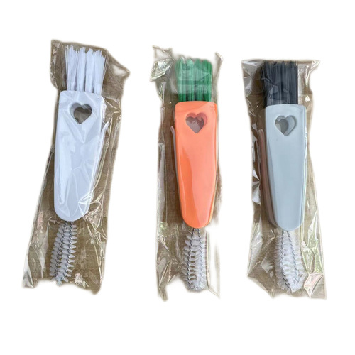 Creative carrot cup brush three-in-one cup lid cleaning brush nipple gap groove cleaning brush without dead corners