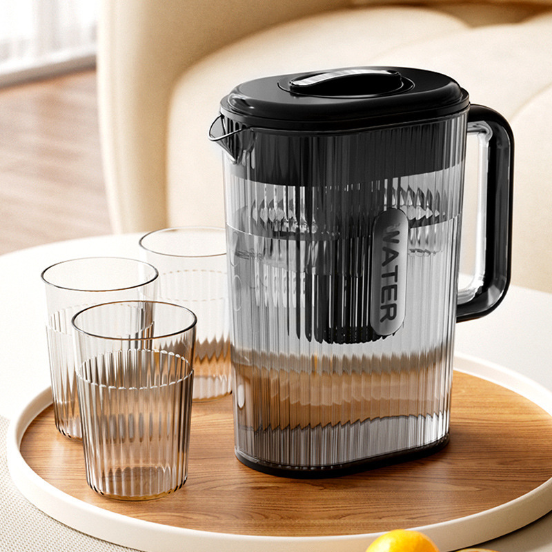 Refrigeradores domésticos de ollas de agua fría resistentes a altas temperaturas de lujo ligero tazas de agua fría de gran capacidad cubos de bebidas de verano tazas de té de frutas