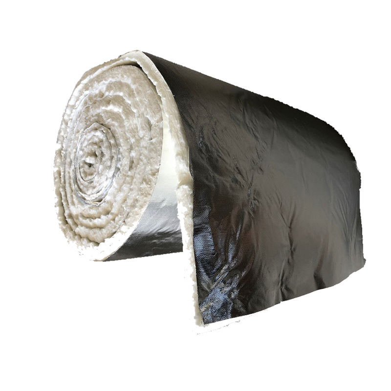 硅酸铝防排烟棉复合铝箔防排烟棉纤维毯建筑风管耐火保温棉