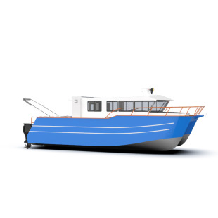 Qingdao professional aluminum alloy fishing boat 12 m double-body passenger boat large size work boat can be exported with certificate speedboat