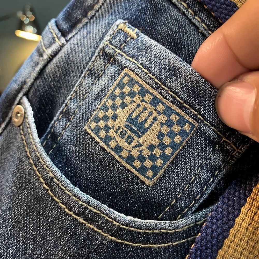 2024 Spring Jeans Men's Korean Edition Trendy Embroidery Fit Slim Straight Leg Fashion Versatile Casual Pants_mkmklike.com