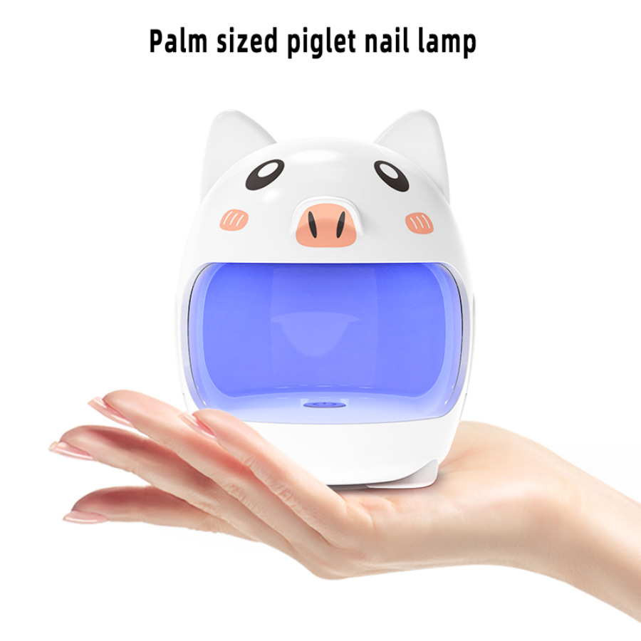 Lámpara de cerdo en forma de huevo, mini lámpara de manicuras, pegamento de esmalte de uñas, nuevo tipo compacto, máquina de fototerapia portátil de secado rápido pequeño