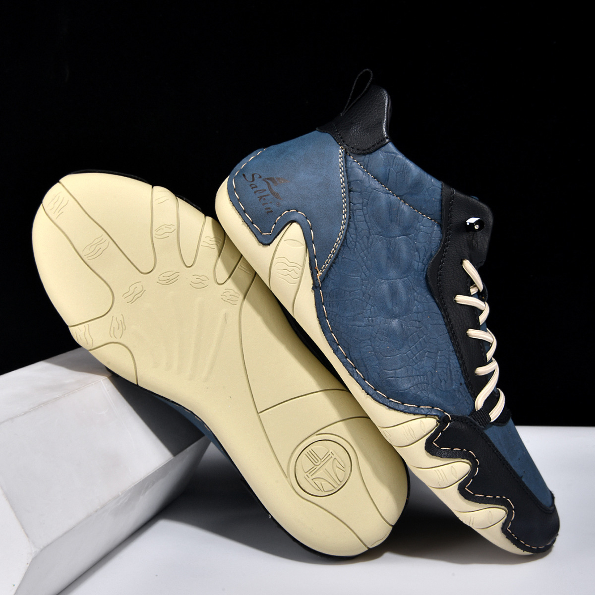 Herren Mid-top Martin Boots Mit Weiter Passform Für Freizeit_voghion.com