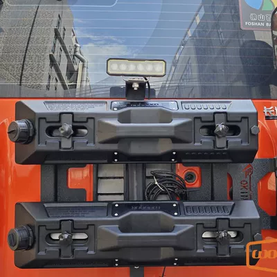 Fuel tank, drum top fire rear side window