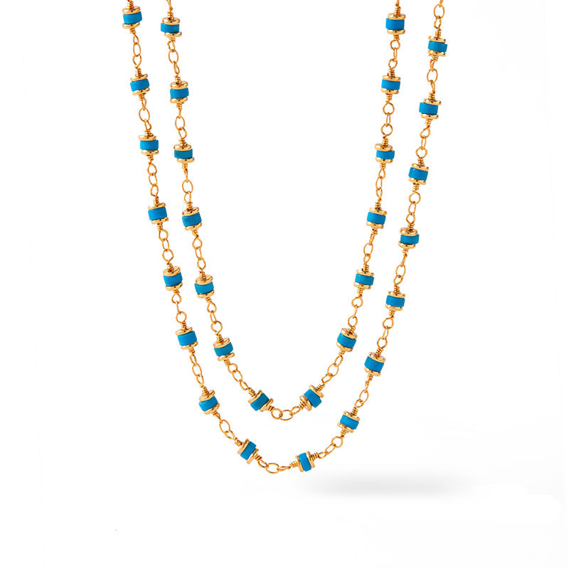 Collar de capas minimalista para mujer estilo lujo discreto_voghion.com