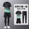 Set, gradient, with short sleeve, 3 piece set