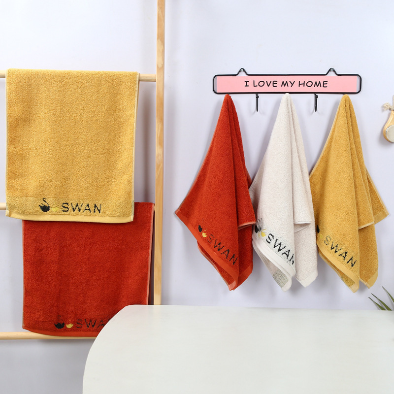 25 New Bamboo Fiber Towels, Cartoon Swan Embroidered Towels, Household Face Towels, Return Gifts, Souvenirs 25 New Bamboo Fiber Towels, Cartoon Swan Embroidered Towels, Household Face Towels, Return Gifts, Souvenirs