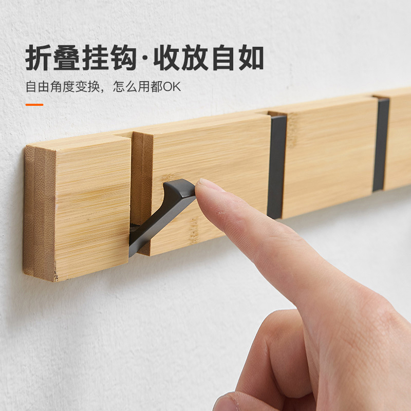 Gancho de ropa invisible sin perforaciones puerta plegable gancho trasero montado en la pared cocina baño fila gancho sala de estar armario abrigo gancho