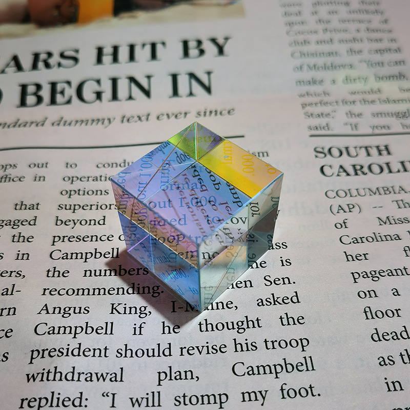 Sun Catcher Cristal Vidrio Cubo Transfronterizo Sun Catcher Colocado Prisma Sunshine Catcher Adornos