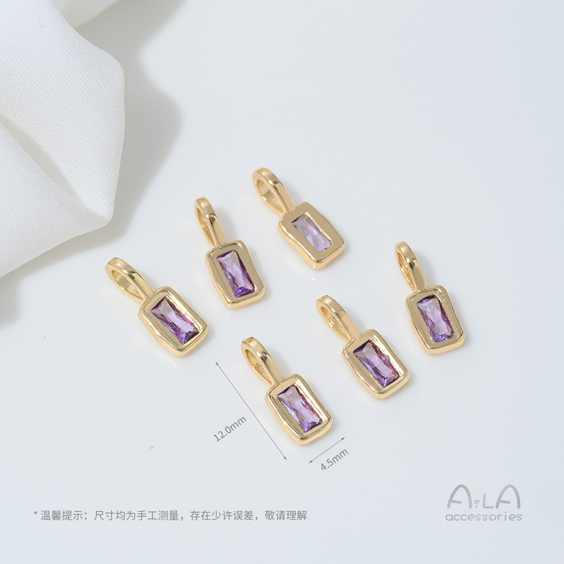 14K 電気メッキリアルゴールド象嵌ジルコニウム 12 誕生石ペンダントネックレスブレスレットブレスレットクリスタル diy ビーズアクセサリー材料|undefined