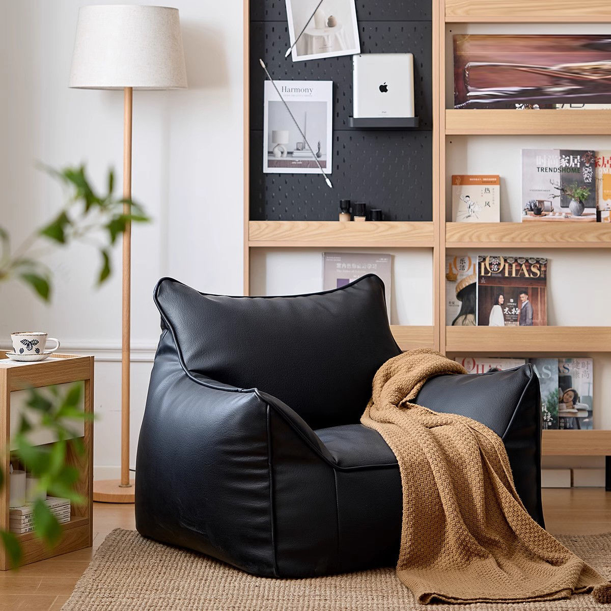 Lazy Life Single Sofa Tatami Living Room Bean Bag Single Small Sofa Bedroom Balcony Reading Lazy Sofa