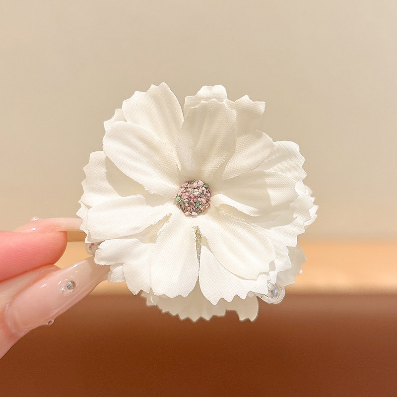 1 pinza pequeña blanca, individual, de 4 cm