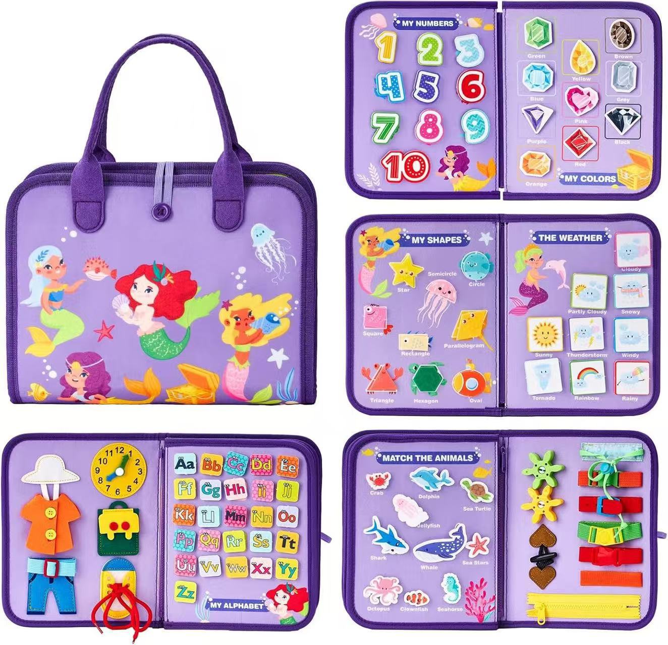 CE CPC認証フェルト学習板子供忙しい服板幼児DIY早教玩具フェルト忙しい板