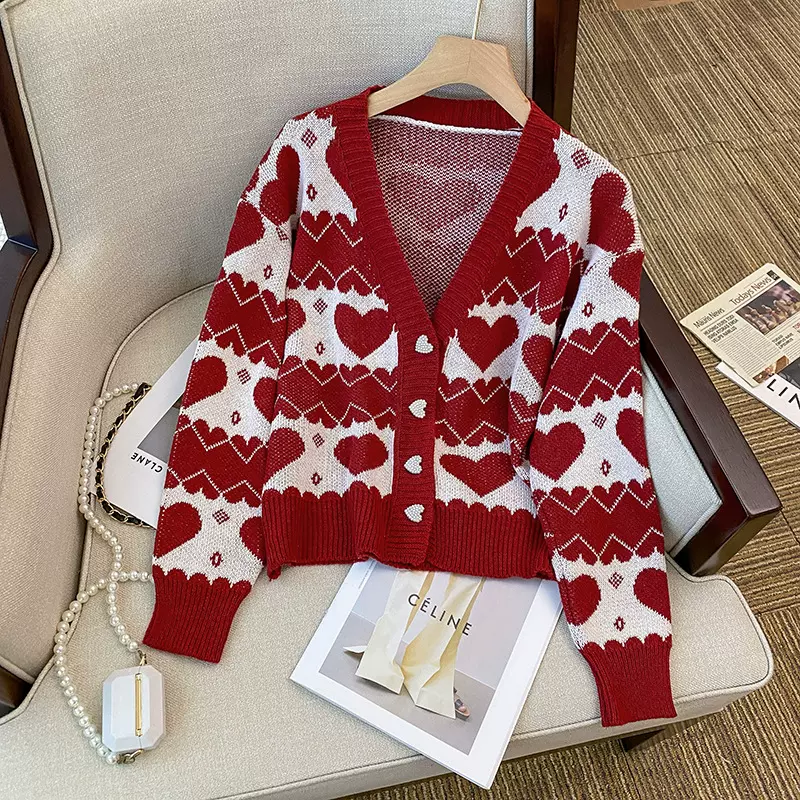 毛衣开衫女早春款2024新款减龄针织衫上衣外穿短款女士外套小个子