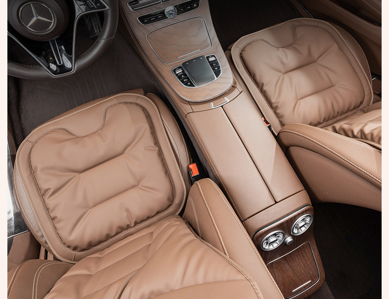 Cross-Border Popular Car Seat Cushion, Breathable Nappa Leather Seat Pad, Soft and Comfortable for All Seasons, Size Three