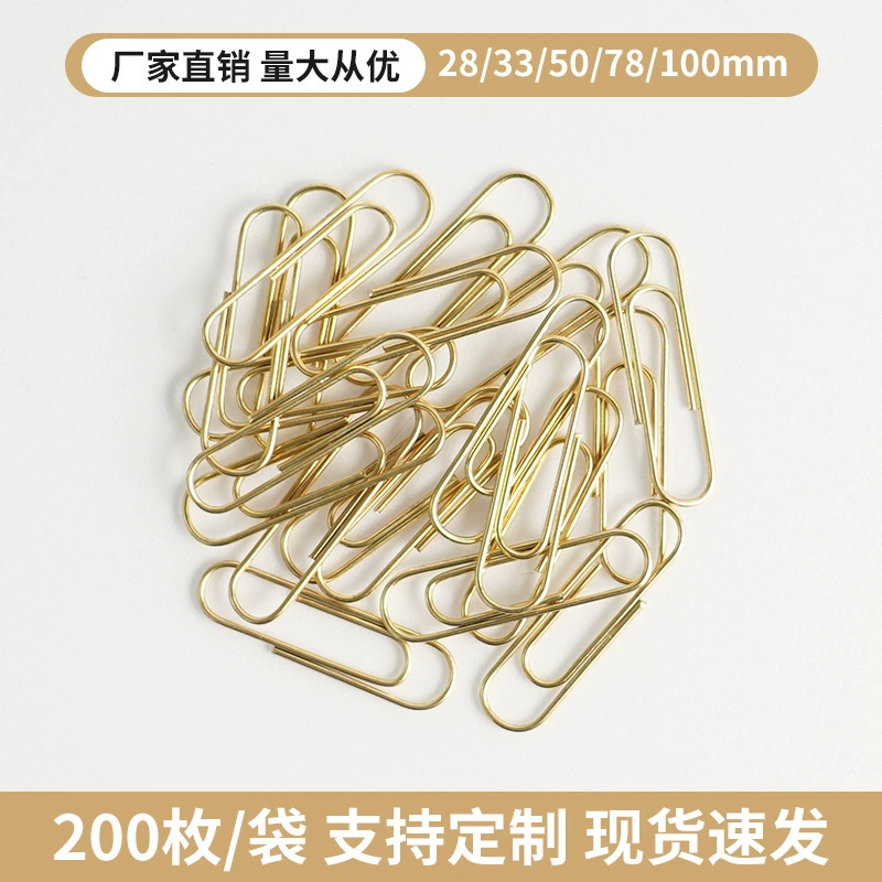Золотая 28-мм металлическая скрепка 50 мм скрепка для скрепки файла