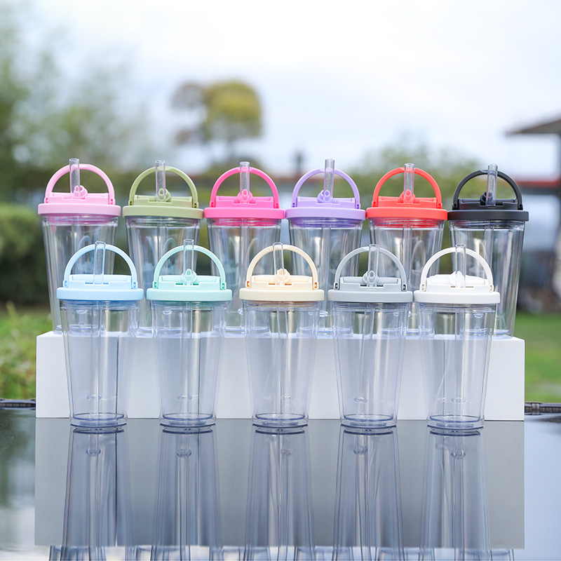 2025 nuevas tazas de agua deportivas para estudiantes masculinos y femeninos tazas portátiles al aire libre tazas de acondicionamiento físico de verano con tazas de plástico