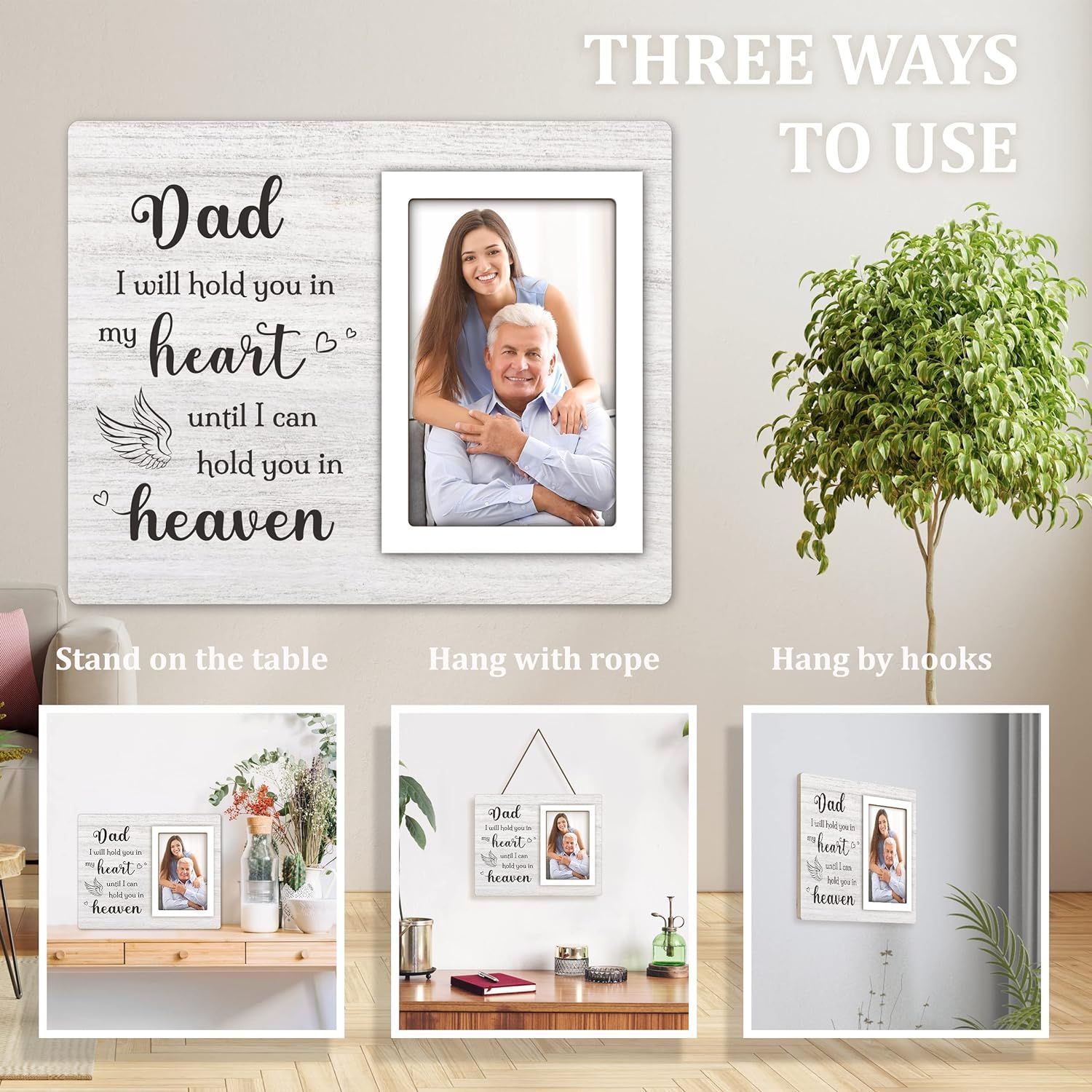 Marco de fotos de mesa decorativo de madera marco de fotos conmemorativo de redacción creativa