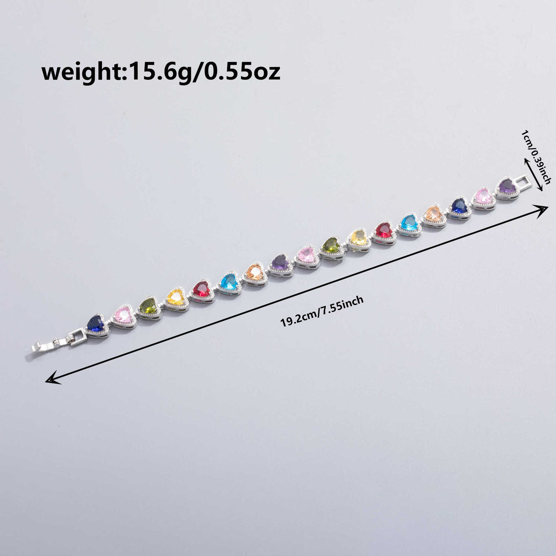 Retro Triangular Colored Crystal Luxury Bracelet Elegant Sophisticated Style Jewelry Accessory_voghion.com