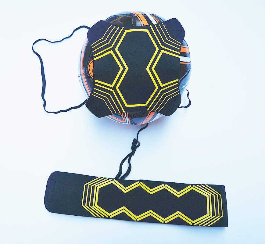 Pelota de fútbol entrenador cinturón neto bolsa de pelota de bolsillo práctica pelota de fútbol para niños con cinturón de pelota de cuerda equipo de entrenamiento