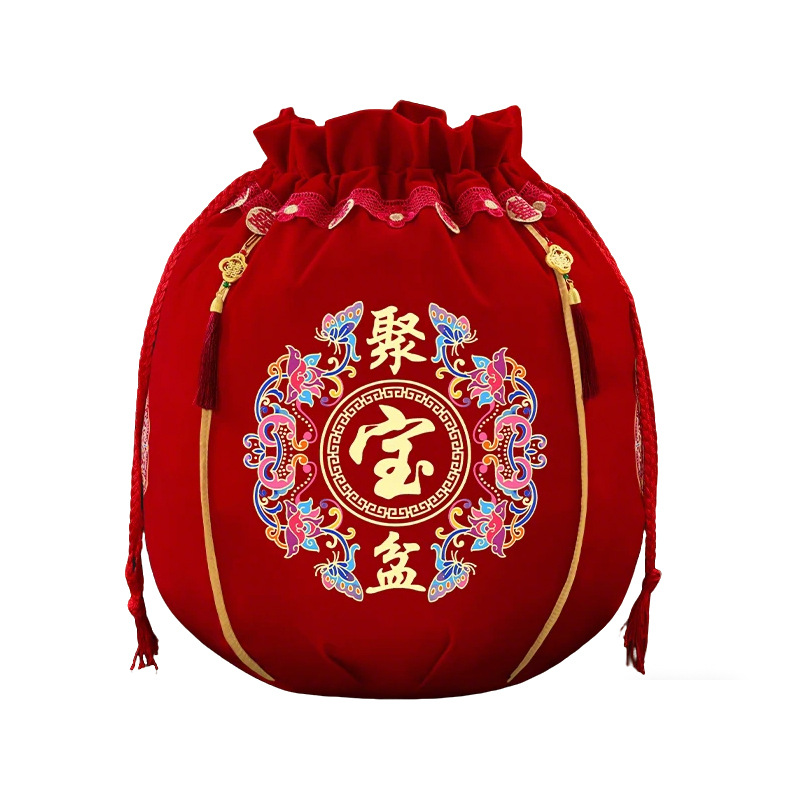 Venta directa de fábrica, bolsa de boda, bolsa de cuero, tela envuelta, dote de novia, bagaje rojo, bolsa de dote grande, tela de lavabo, suministros de boda image 5