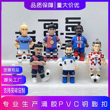 新款足球明星钥匙扣挂件世界杯梅西人物公仔盲盒背包挂饰礼品批发