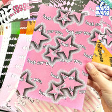 美式复古手帐素材纸跨境痛包扎板打底纸大张30张入复古风